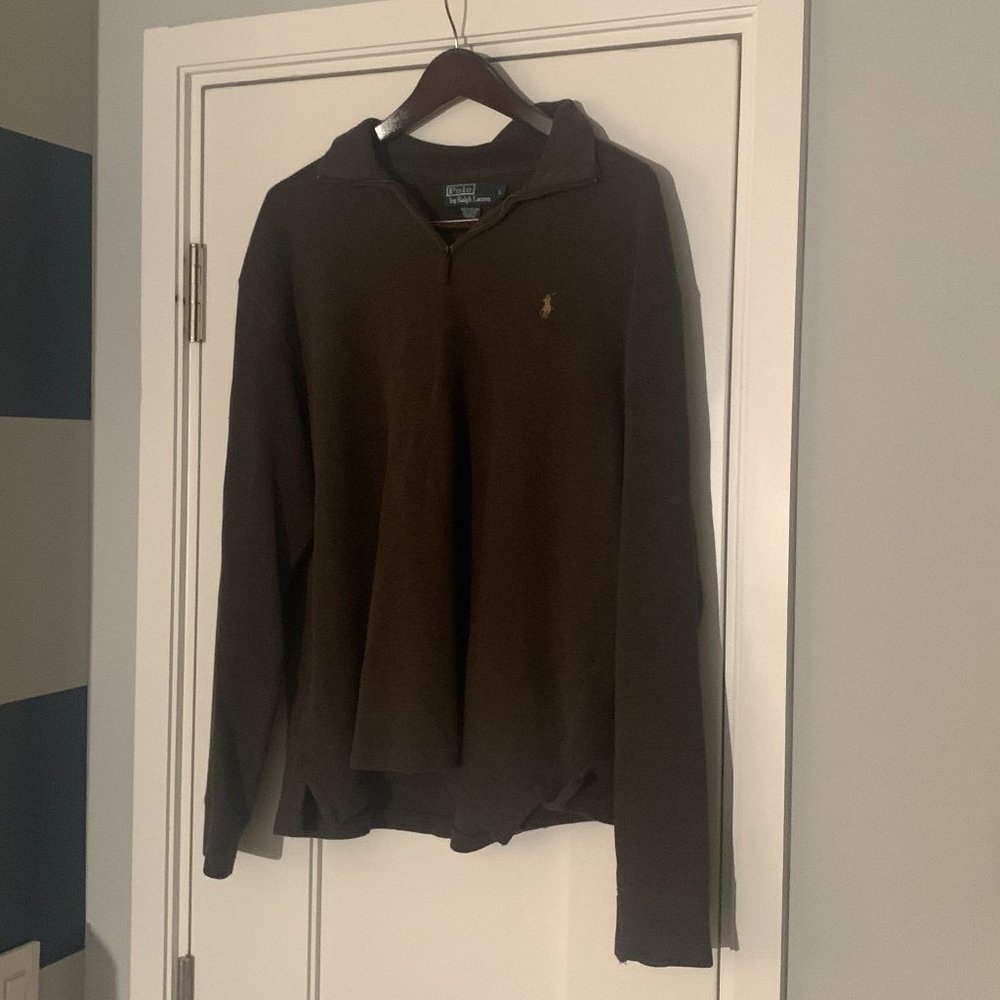Polo Ralph Lauren Brown Quarter Zip Sweater